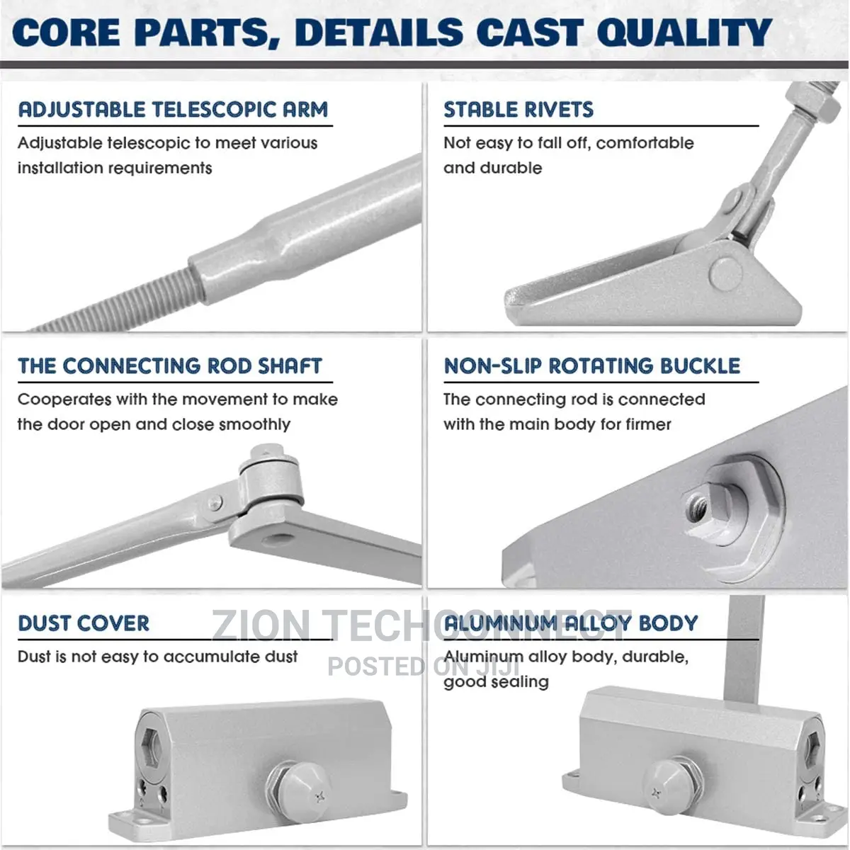 Door Closer Automatic Adjustable Closers Spring Hydraulic