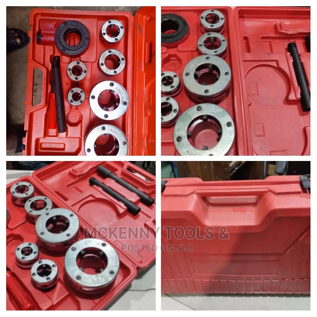 Auto Pipe Thread Die Set Auto Die 1/2-2" Plastic Box