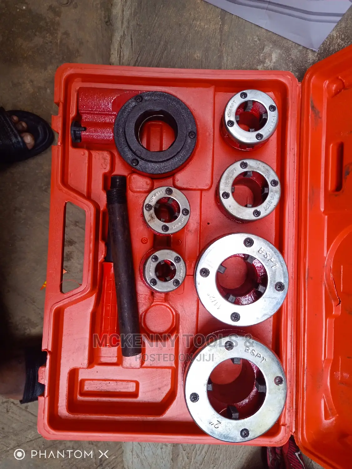 Auto Pipe Thread Die Set Auto Die 1/2-2" Plastic Box