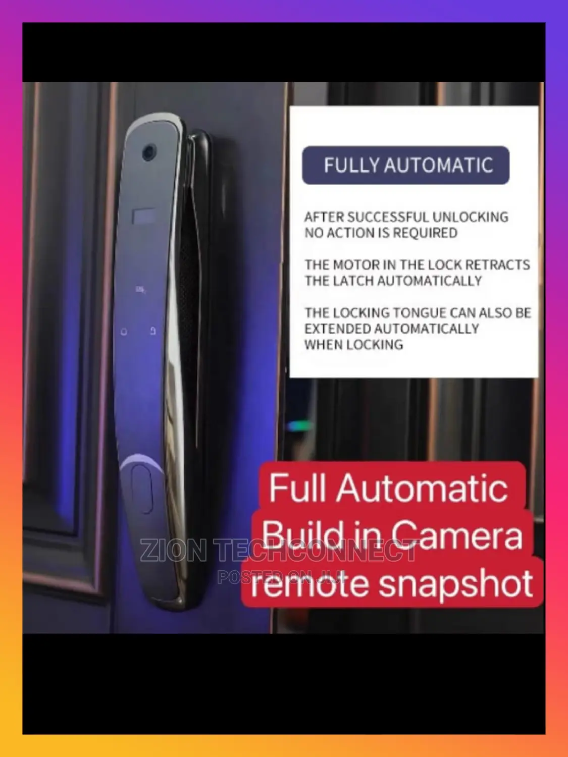 Hd Video Wi-Fi Fingerprint Door Lock