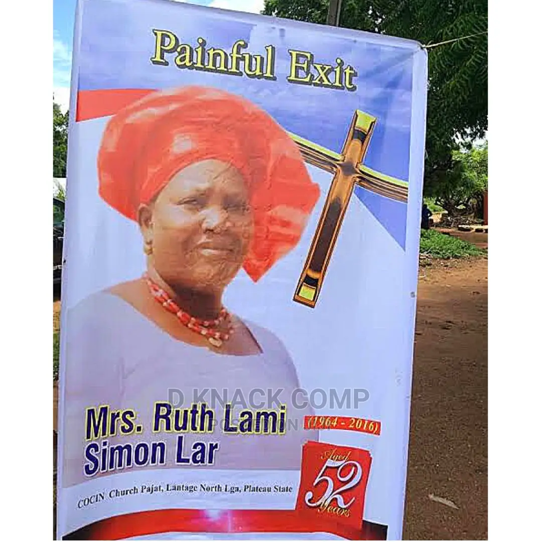 4ft by 6ft Obituary Banner (Design and Print)