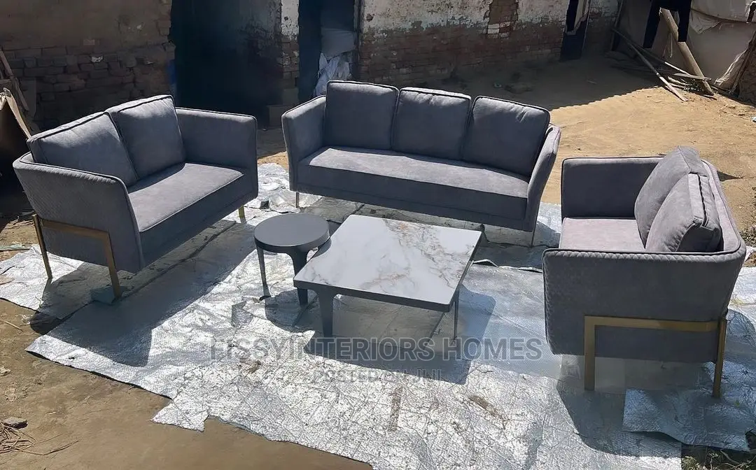Quality L-Shaped Fabric Made Sofa Chair.