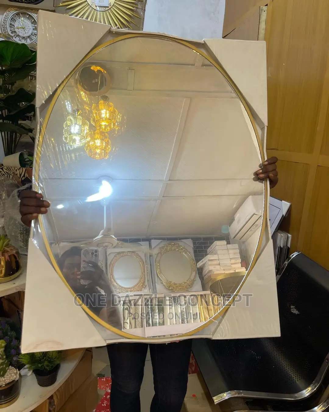 Big Size Minimalist Oval Mirror