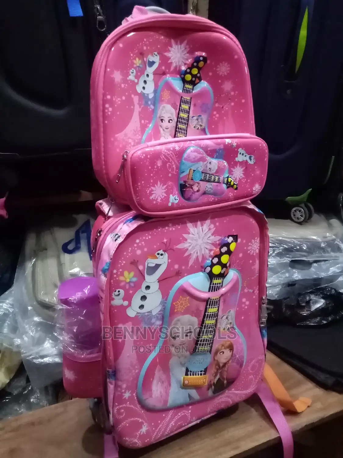 Frozen Character Set of 4 Kids Children's Trolley School Bag