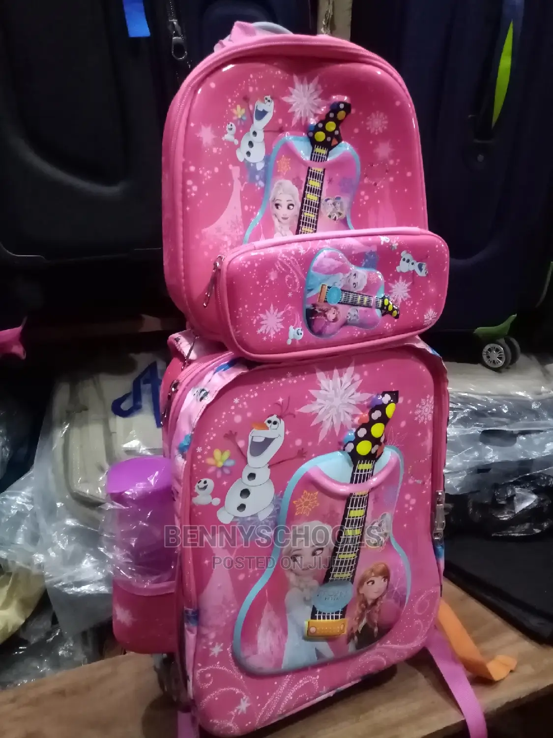 Frozen Character Set of 4 Kids Children's Trolley School Bag