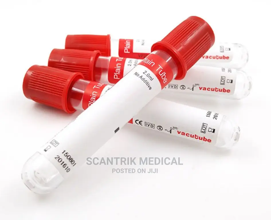 Plain Red Vacuum Blood Collection Tube