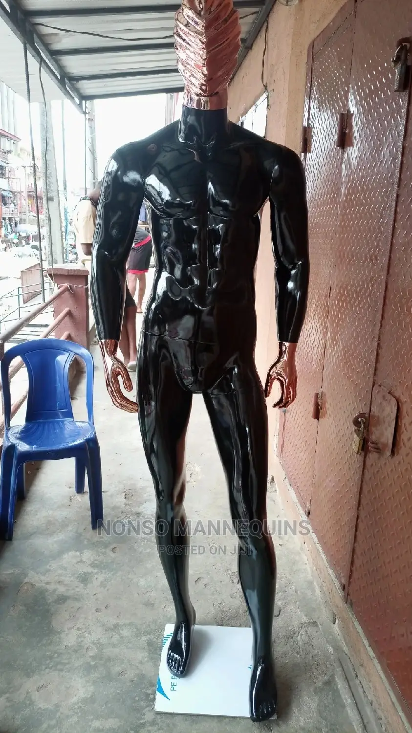 Huge Male Fibre Black N Rose Gold Male Display Mannequin