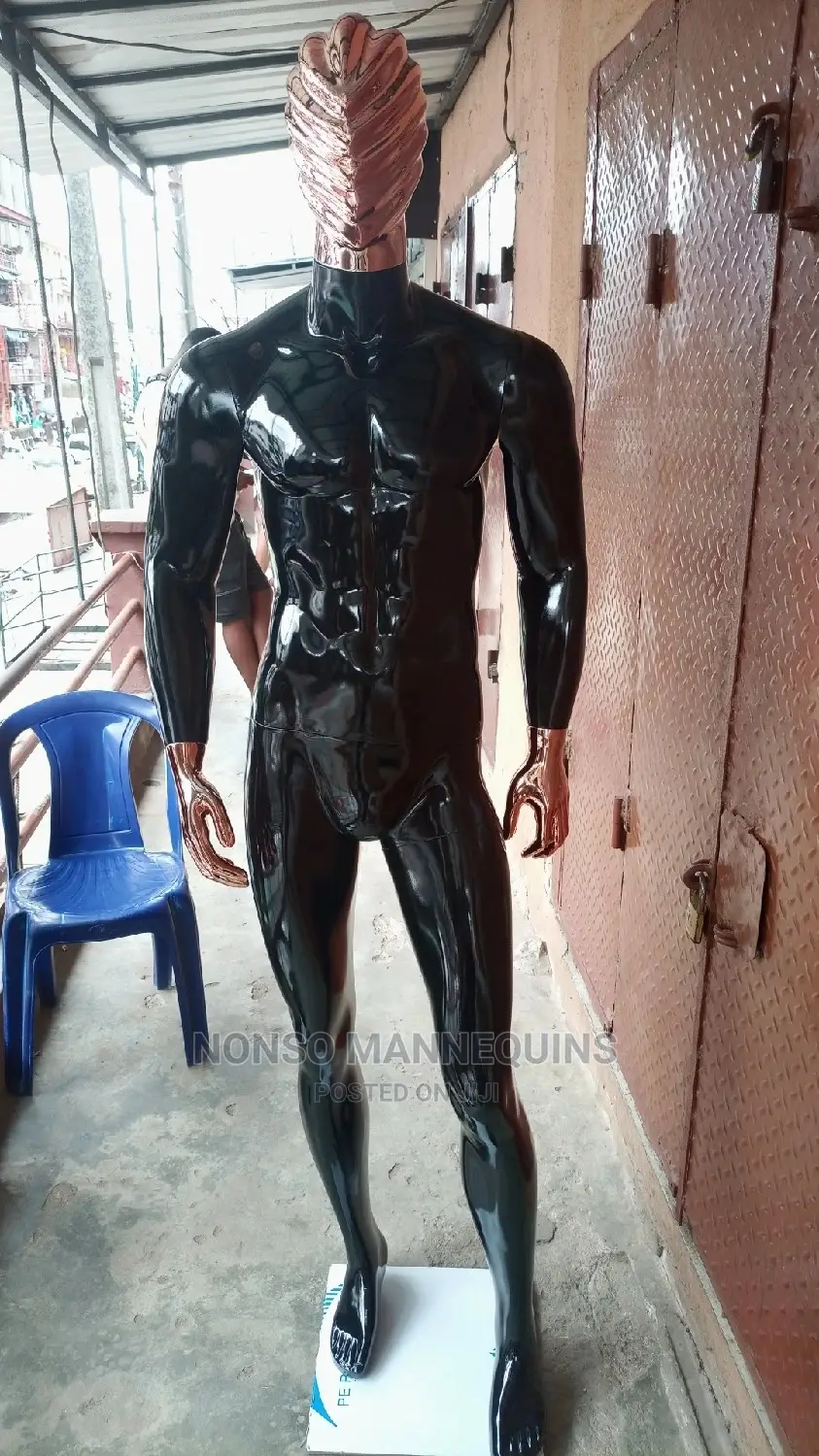 Huge Male Fibre Black N Rose Gold Male Display Mannequin