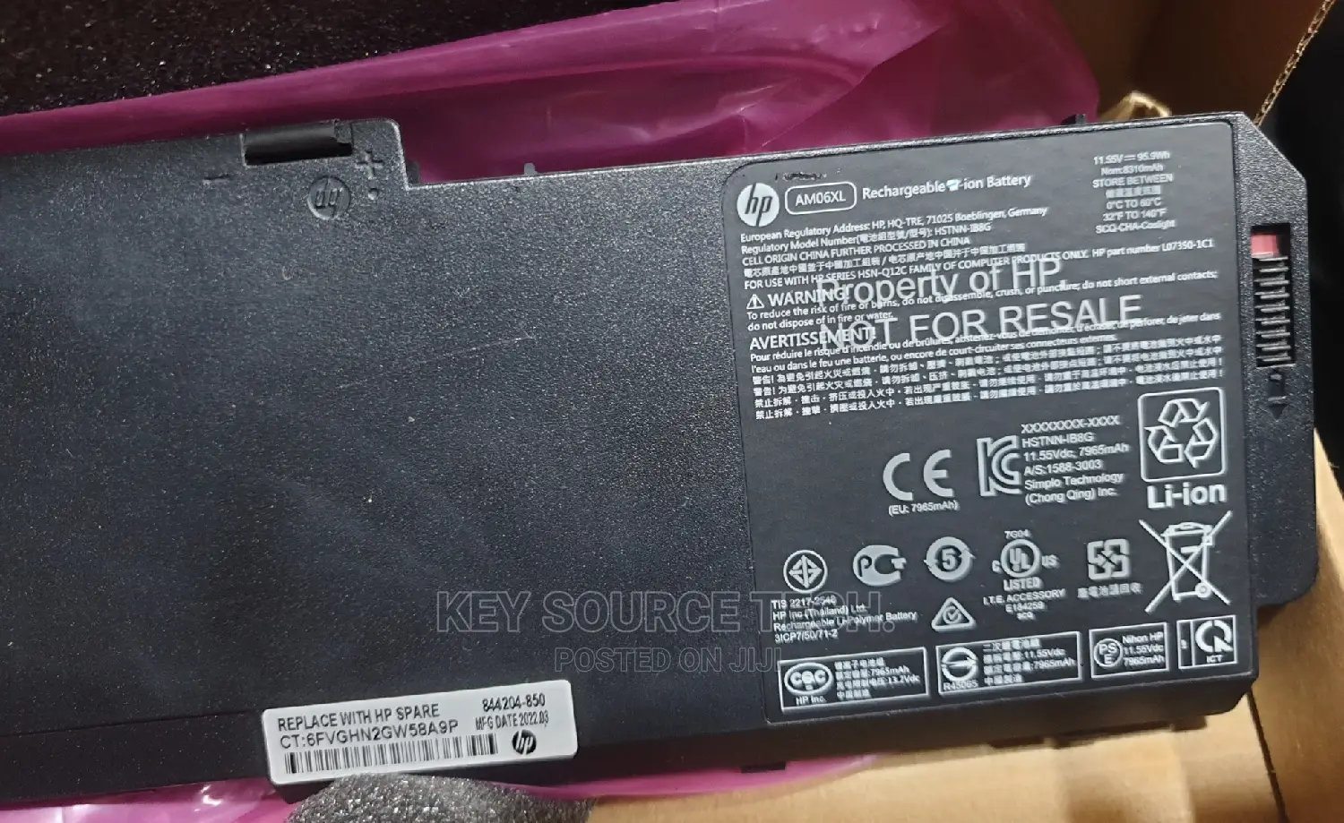 Hp Am06xl for Zbook 17 G5 G6 Laptop Battery