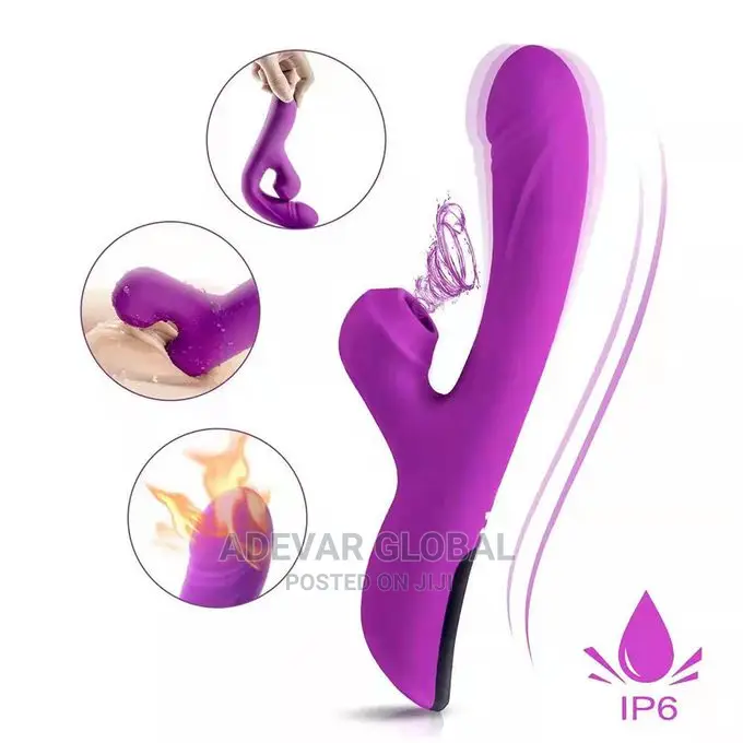Promo 2in1 Rechargeable Waterproof Sucking Sex Toy Vibrator Dildo