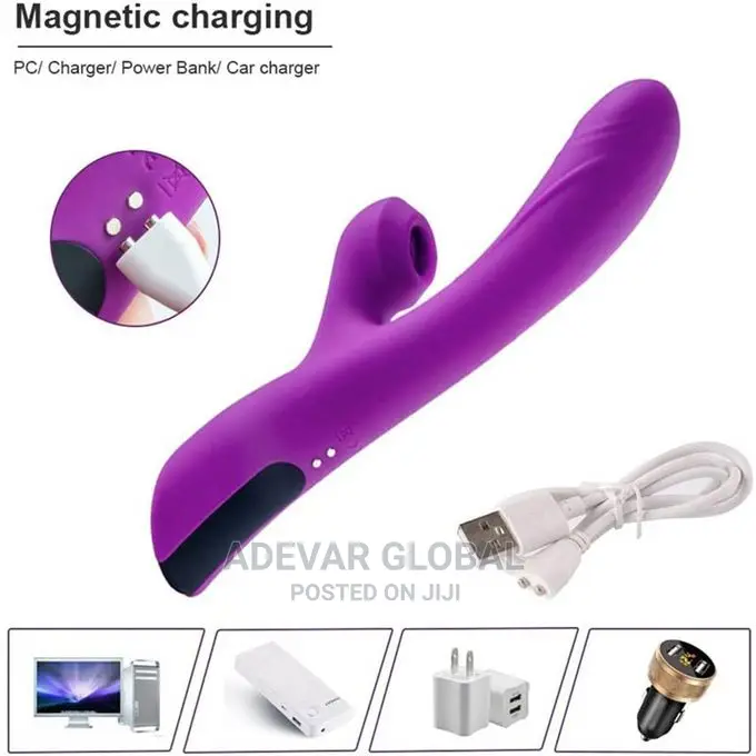Promo 2in1 Rechargeable Waterproof Sucking Sex Toy Vibrator Dildo