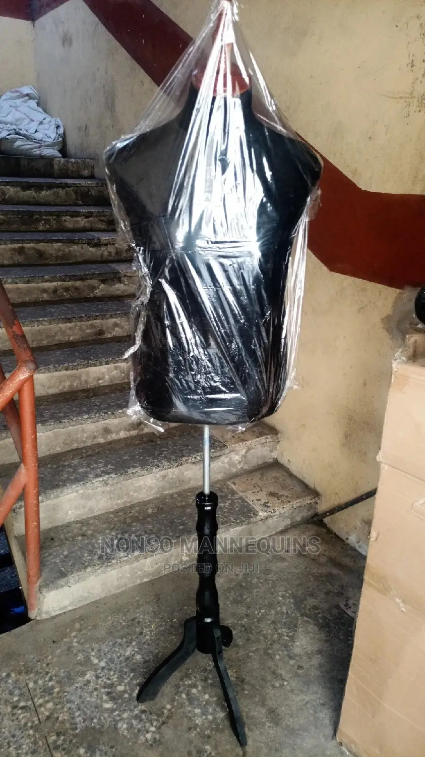 Male Dressform With Adjustable Height and Tripod Wooden Stan