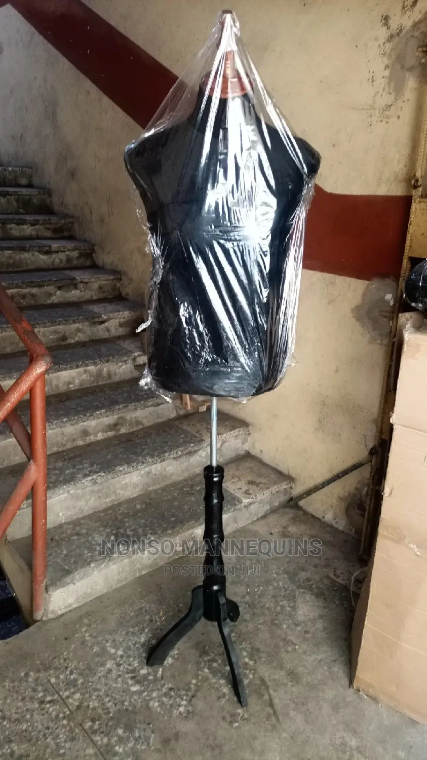 Male Dressform With Adjustable Height and Tripod Wooden Stan