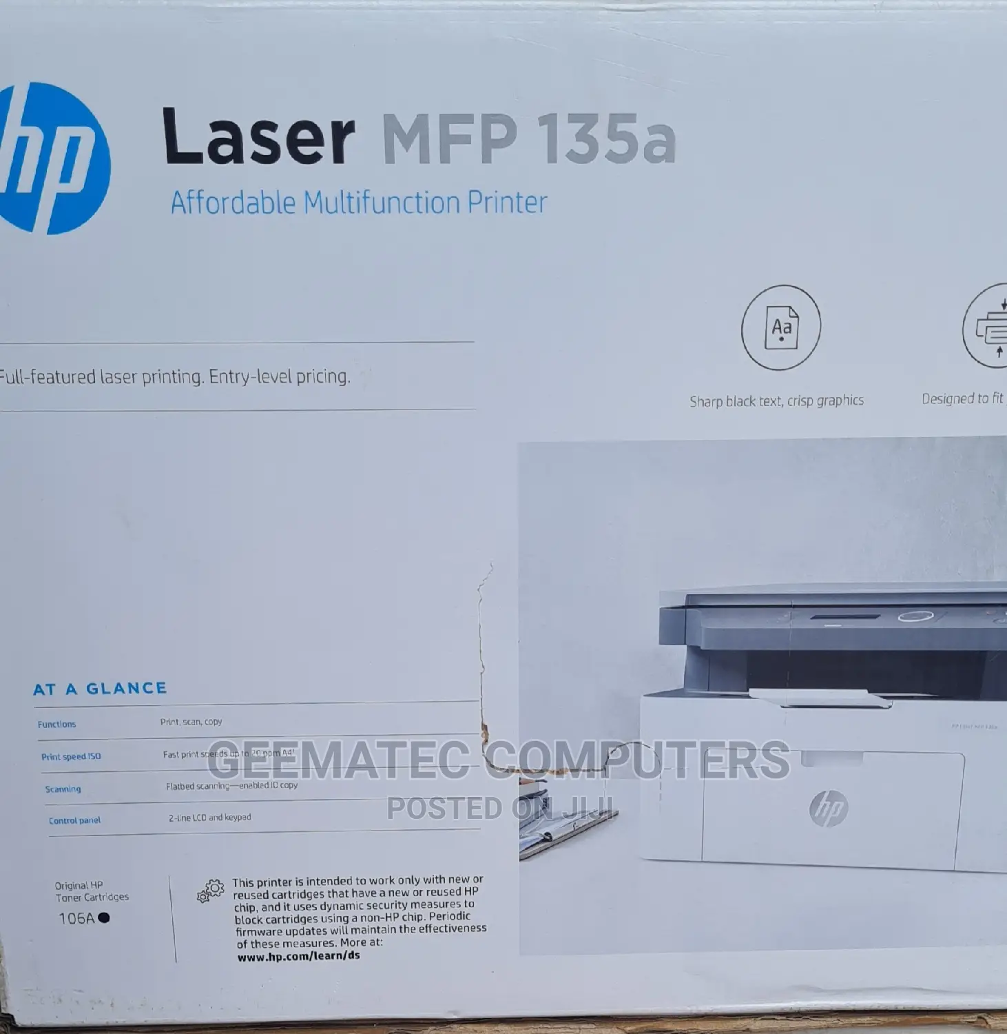 Hp Lasejet 135a Printer 3 In 1