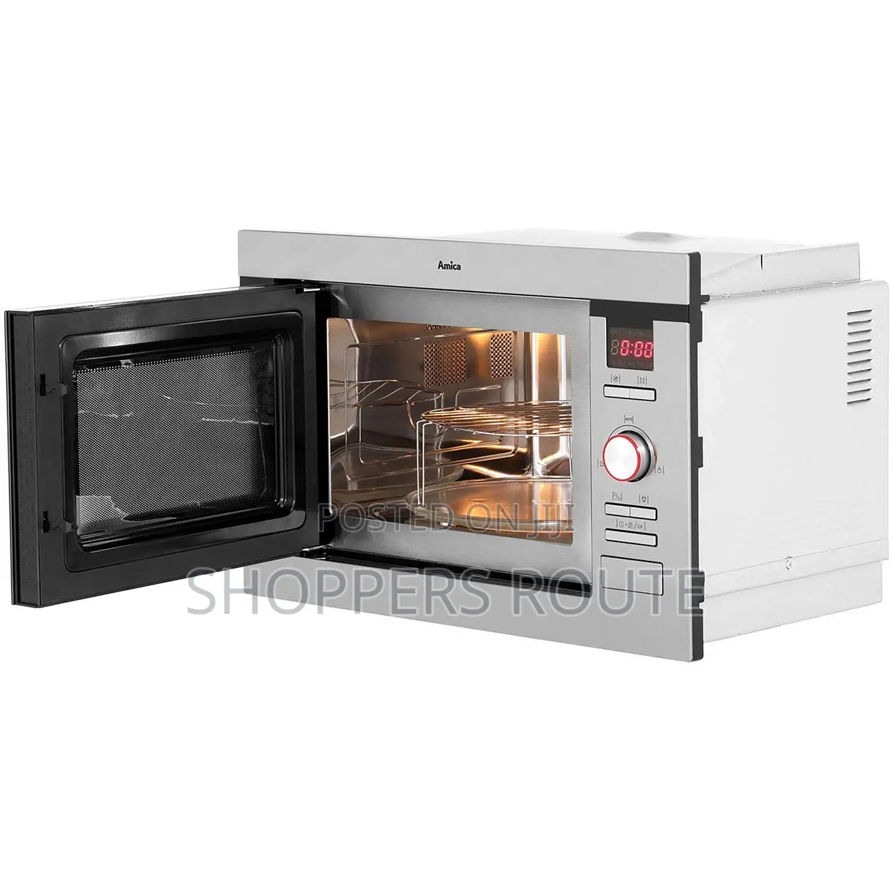 Amica 25L Built-In Microwave With Grill - Stainless Steel
