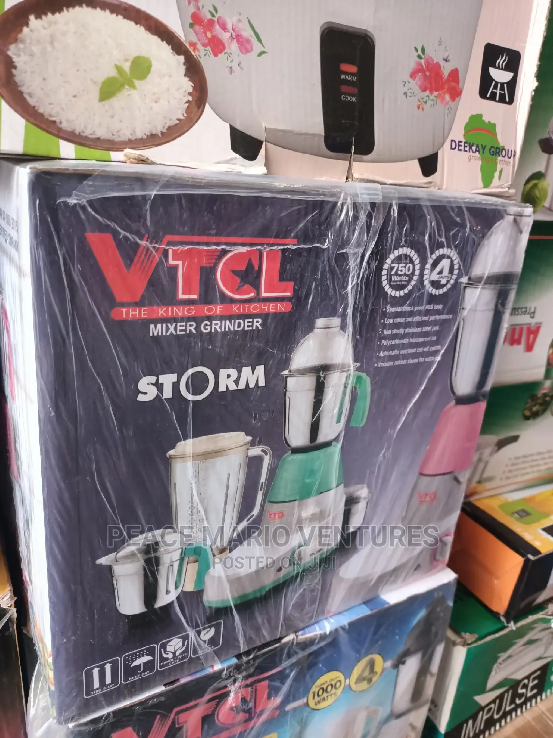 VTCL Quality Blender With 3cups and 1year Warranty