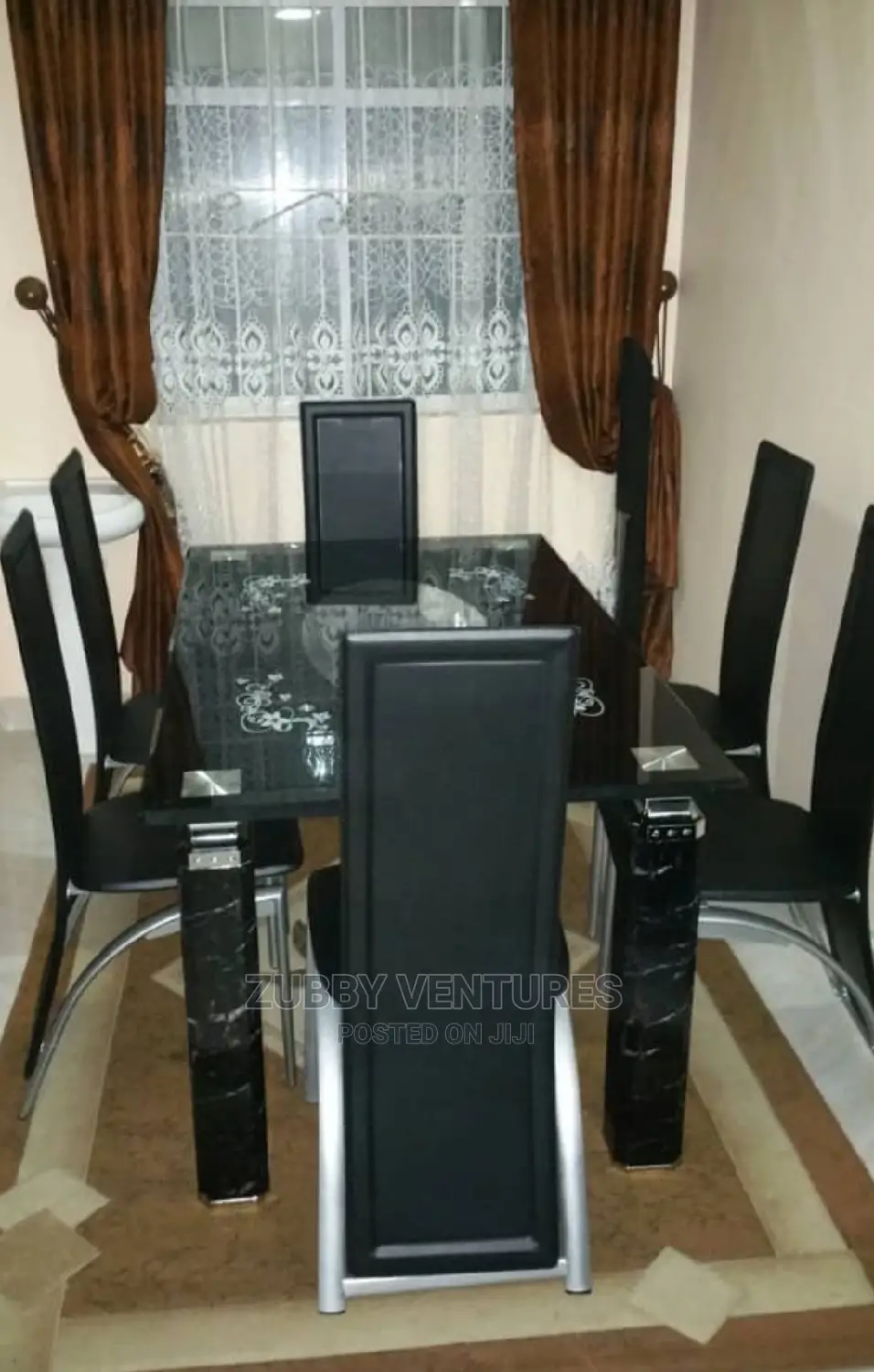 Brand New Quality Glass Dining With Six Chairs
