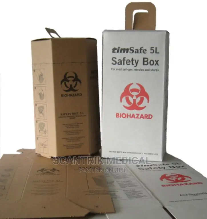 5l Cardboard Sharps Box for Collecting Needles