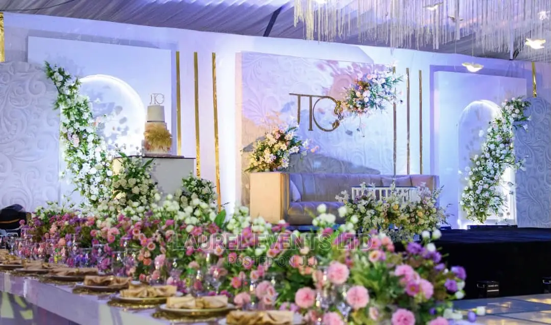 Wedding Decoration. Hall Decor Florals Photo Area