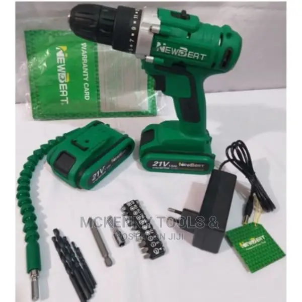 Newbeat Cordless Rechargeable Battery Drill 21v Two Battery