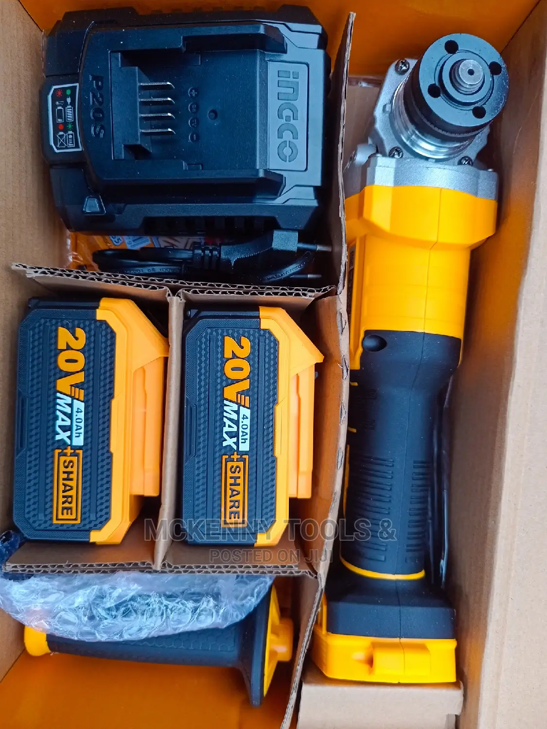 Ingco Cordlessr Li-Ion Brushless Angle Grinder 4inch 20v