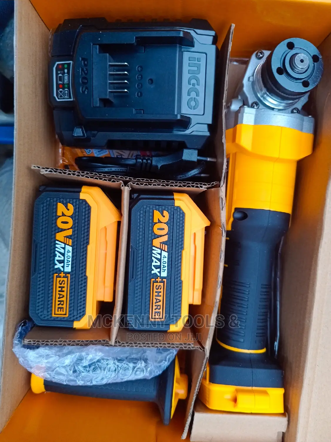 Ingco Cordlessr Li-Ion Brushless Angle Grinder 4inch 20v