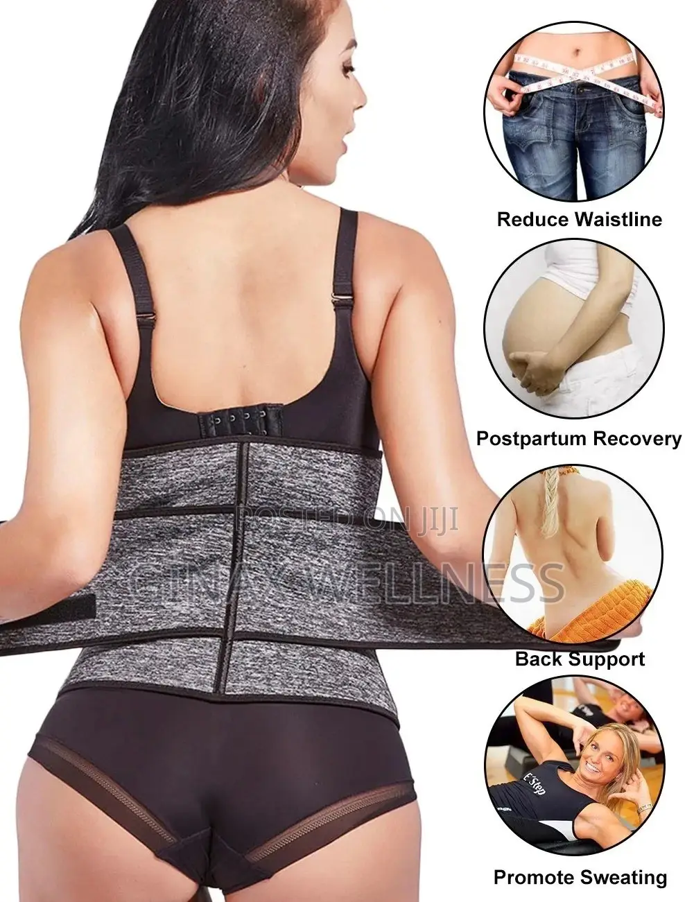 One Strap Wide Waist Trainer and Cincher Belt (Neoprene)