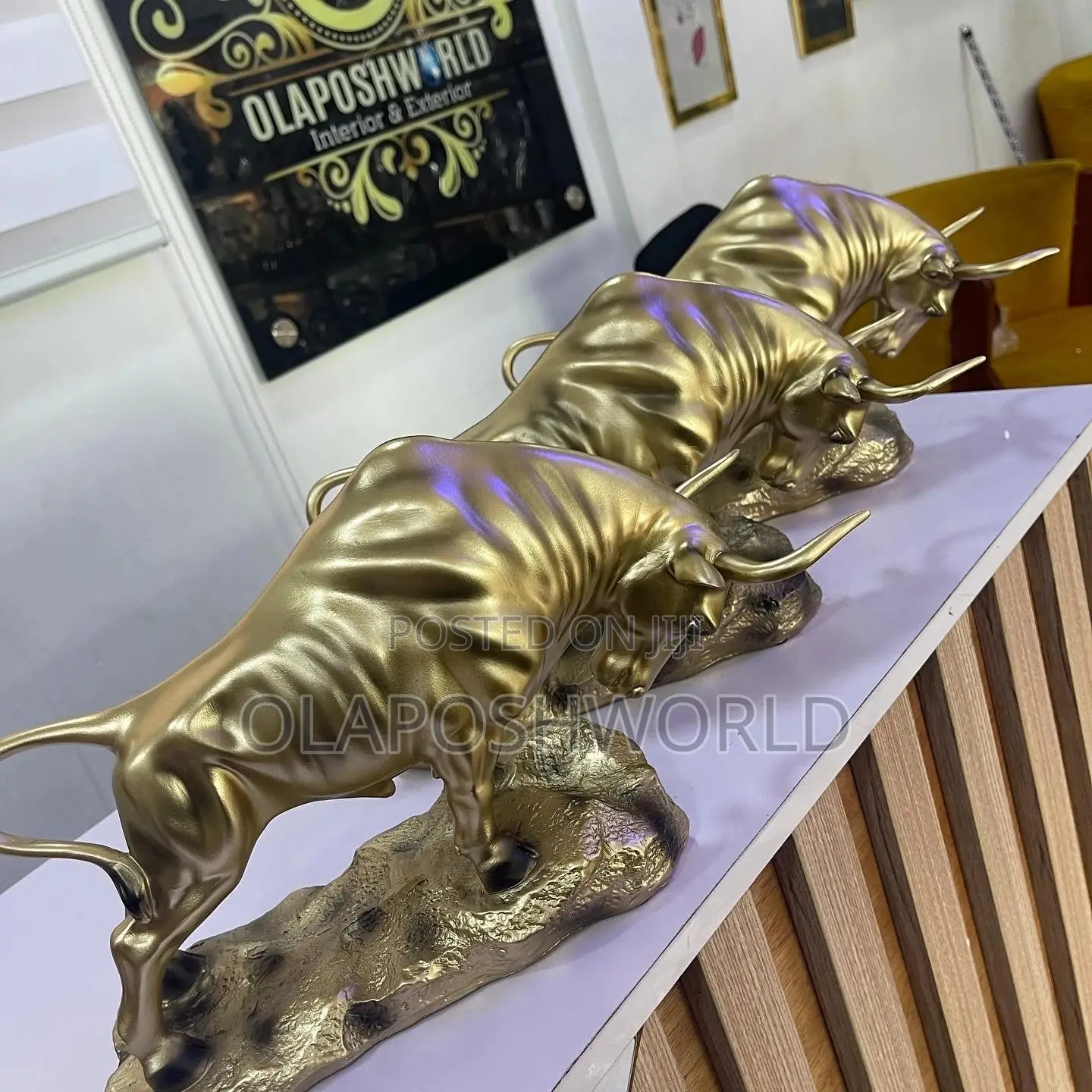 Gold Bull Figurine