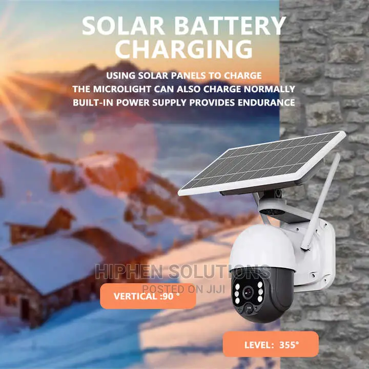 Clear Night Vision Solar Outdoor CCTV Camera