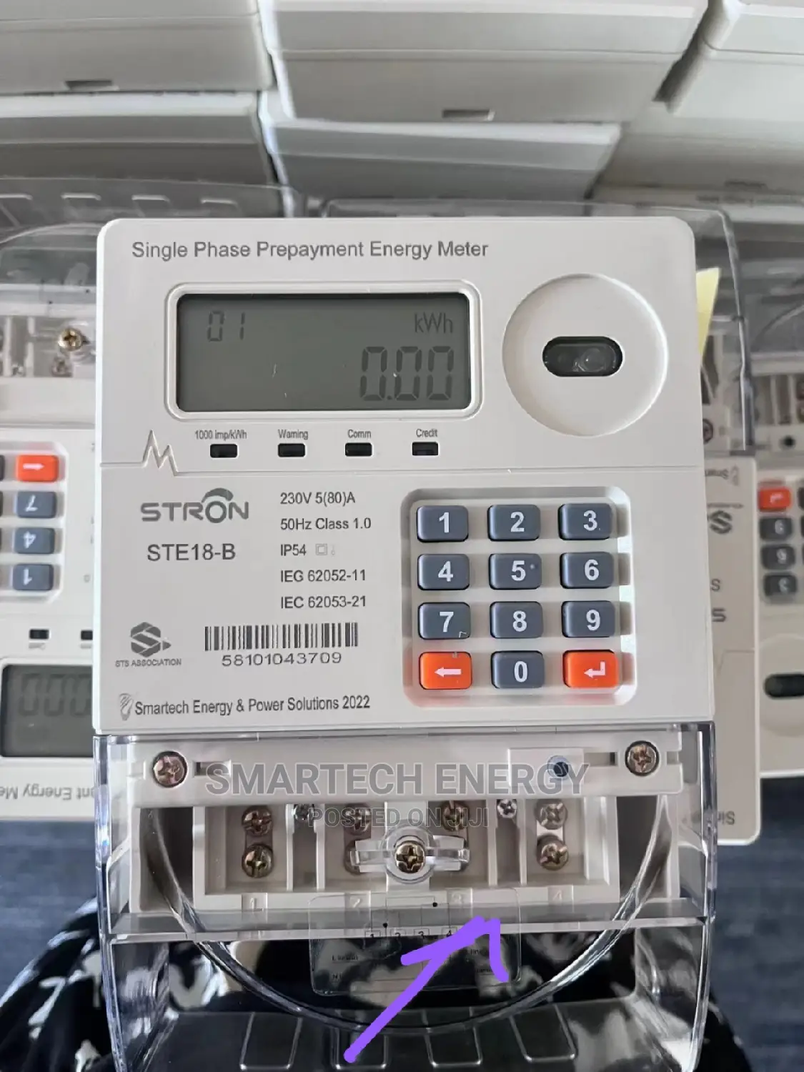 Single Phase Lora-Rf Prepaid Energy KWH STS Check Meter/Ste18-B