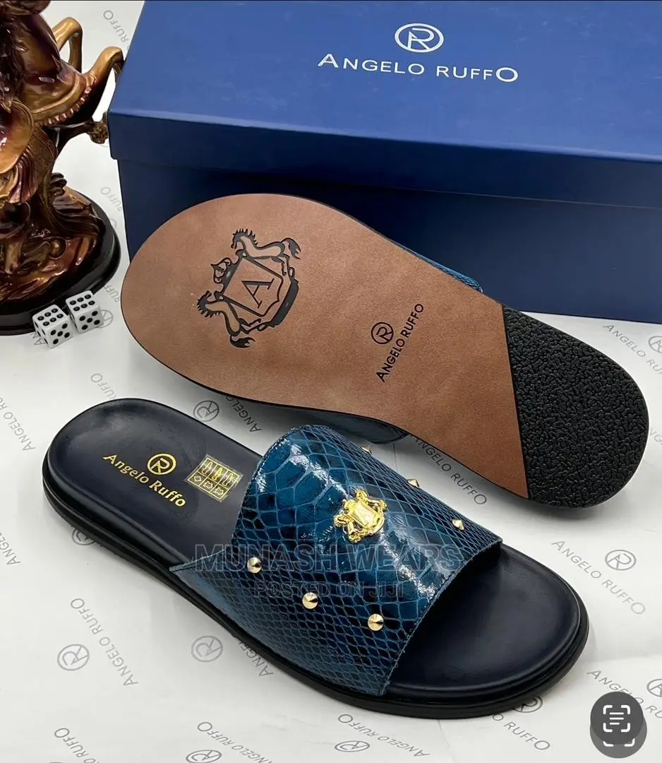 Angello Ruffo Leather Slipers