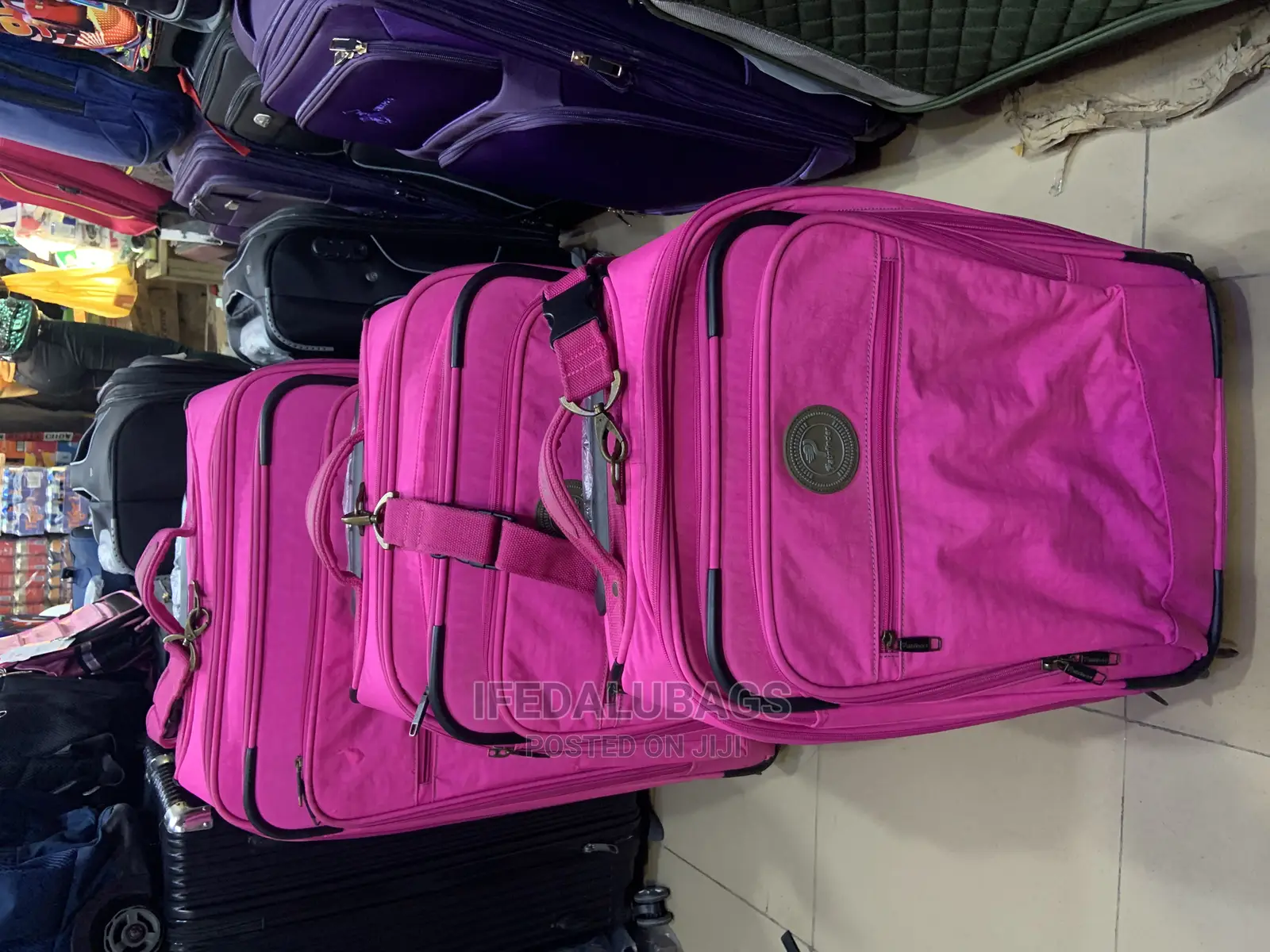 Set of Pink Imported Stock Traveling Luggage