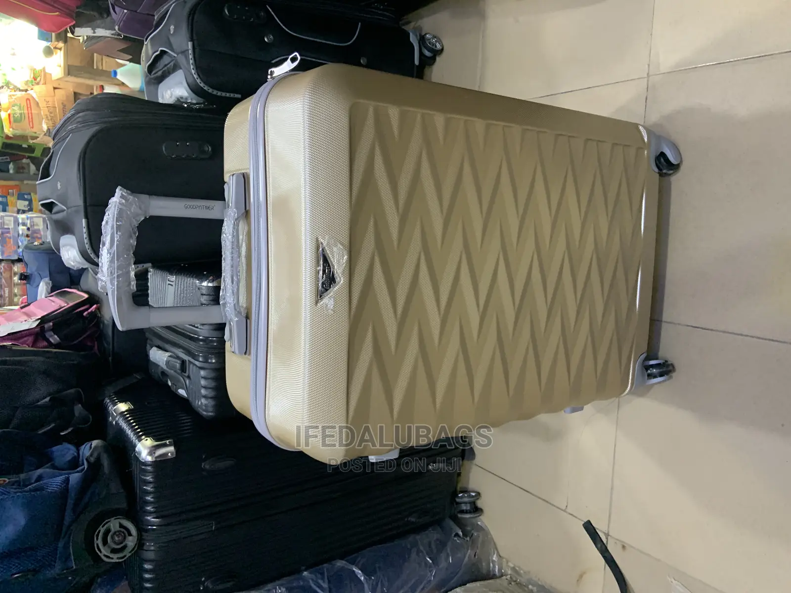 Medium Size Imported Plastic Traveling Luggage