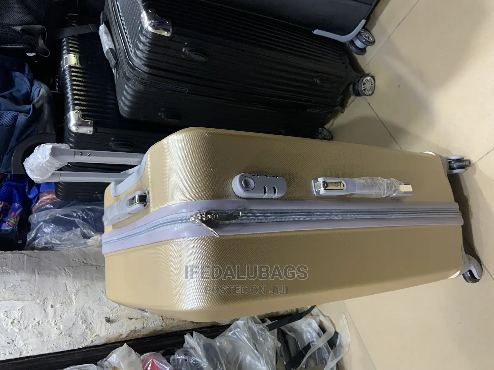 Medium Size Imported Plastic Traveling Luggage