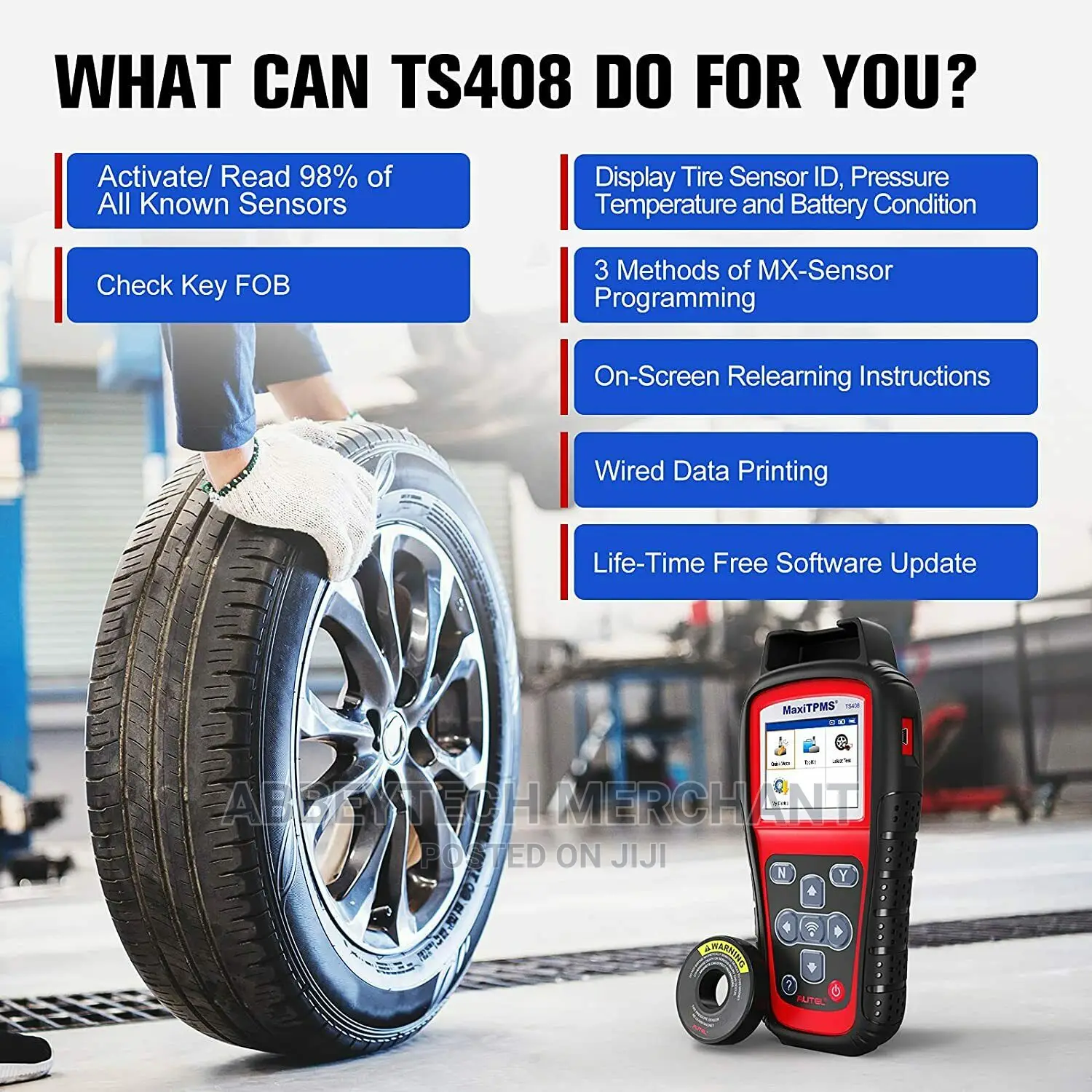 Autel Ts408 TPMS Relearn Tool and TPMS Programmer