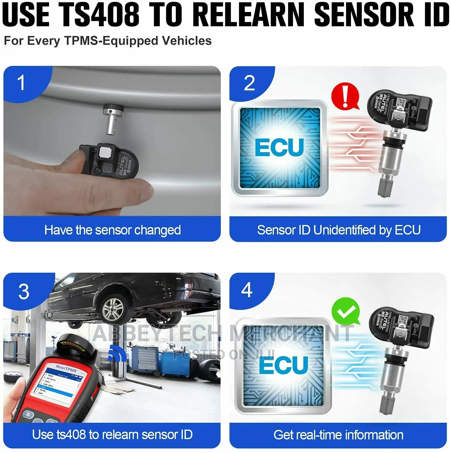 Autel Ts408 TPMS Relearn Tool and TPMS Programmer