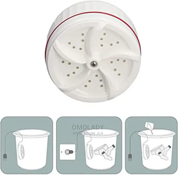 Electric Mini Usb Ultrasonic Turbine Washing Machine - 5w