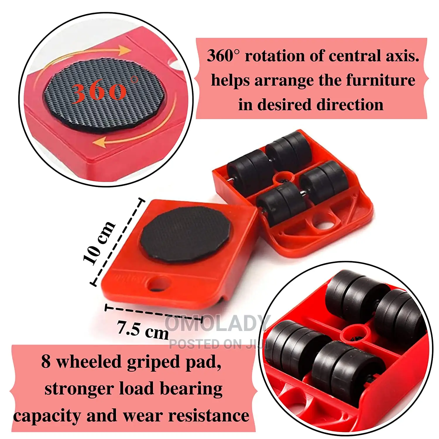 Furniture Lifter Mover Tool Set With Pads