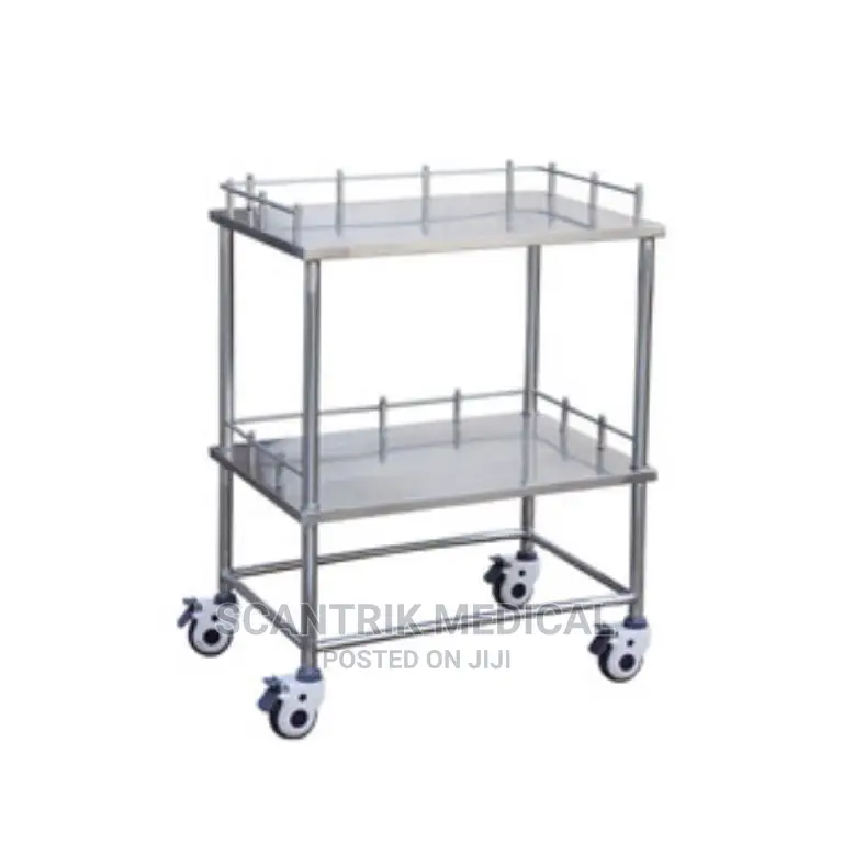 Stainless Steel Instrument Trolley for Easy Movement