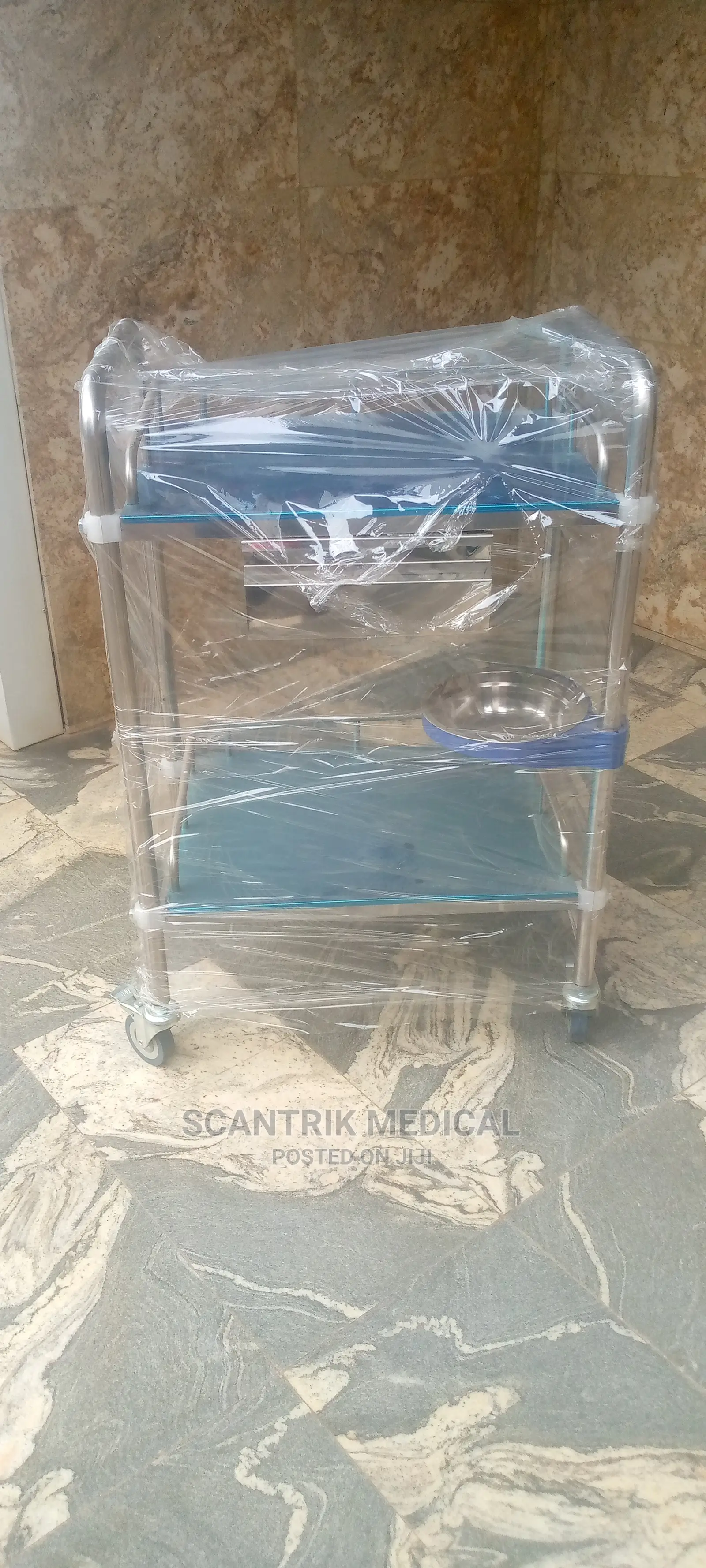 Portable Stainless Steel Patient Trolley