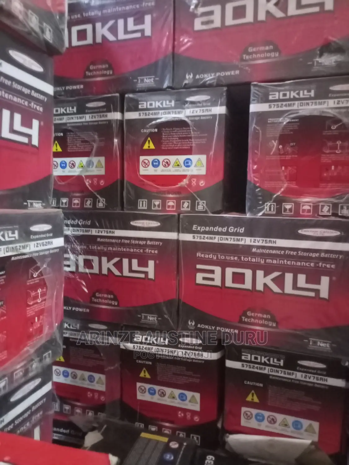 17 Plates Aokly Car Battery