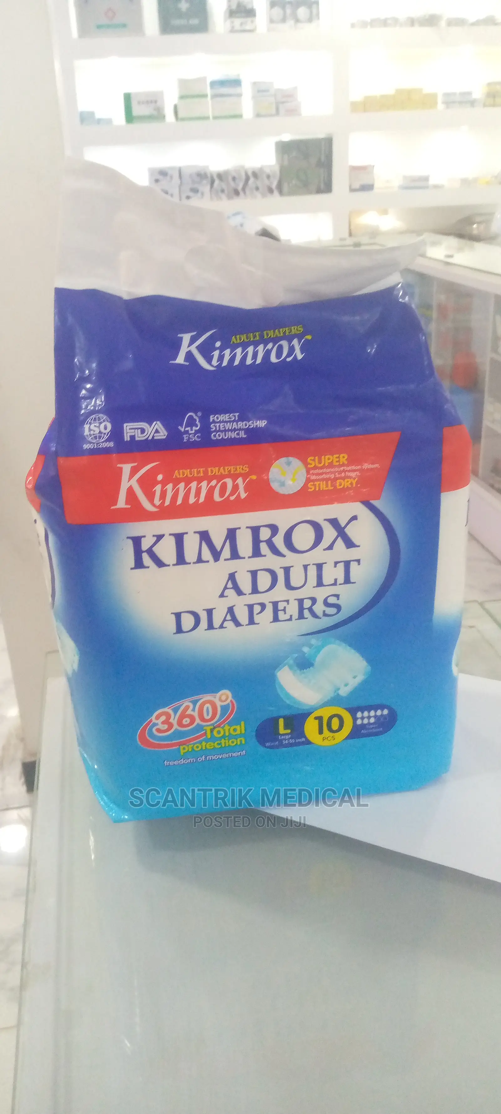 Adult Diapers, Extra Large, Waist