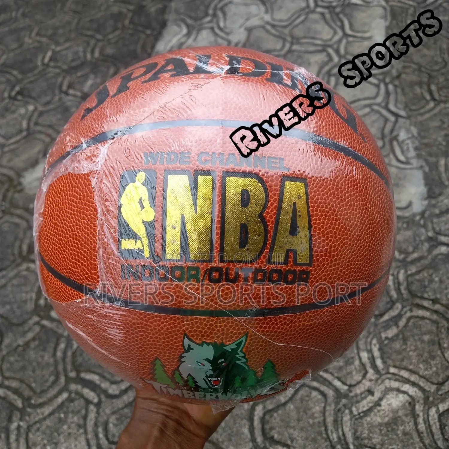 SPALDING Nba Indoor/Outdoor Timberwolf Basketball Extra Grip
