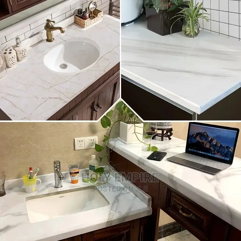 Marble Wallpaper Modern Kitchen Living Room Furniture Deskto