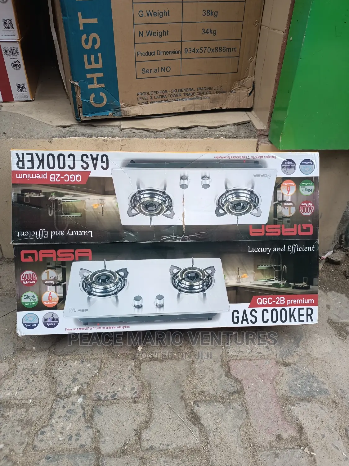 QASA Original Cabinet Stainless Gas Cooker With Warranty 2ys