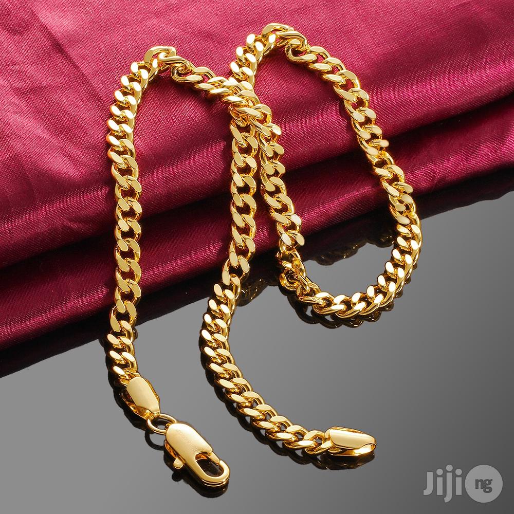 6MM 60CM Men's Gold Color Copper Chunky Chain Necklace 03