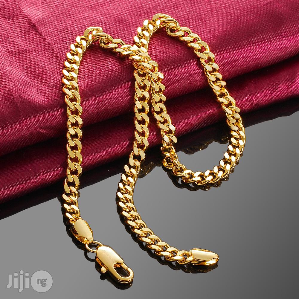 6MM 60CM Men's Gold Color Copper Chunky Chain Necklace 03