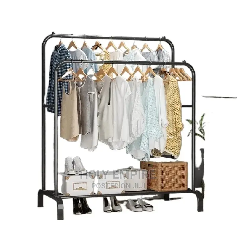 Clothes Hanger Coat Rack Floor Hanger Storage Wardrobe Cloth