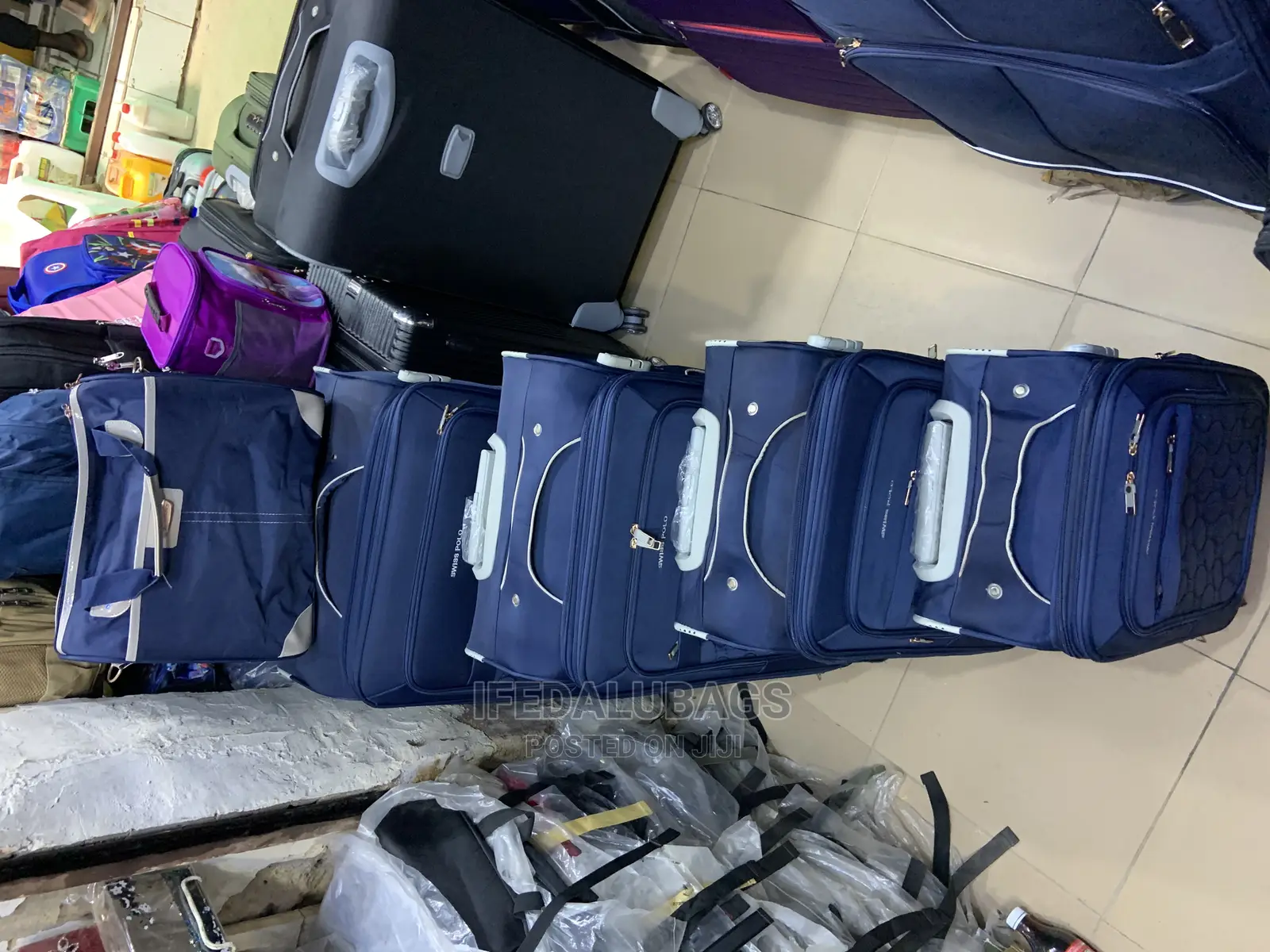 Set of Blue Swiss Polo Traveling Luggage
