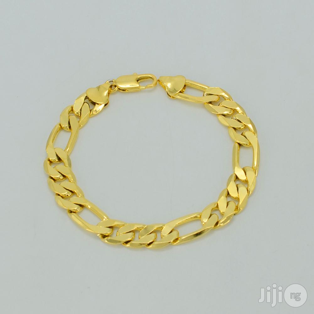 Men's Gold Color Copper Hand Chain 03
